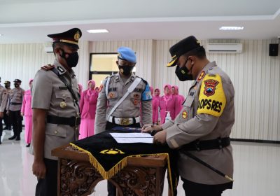 Kapolres Demak Pimpin Sertijab Kasat Intelkam dan Kapolsek Karangtengah
