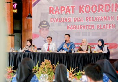 Dalam Rakor Evaluasi MPP, Bupati Klaten Tekankan Peningkatan Kualitas Pelayanan Publik